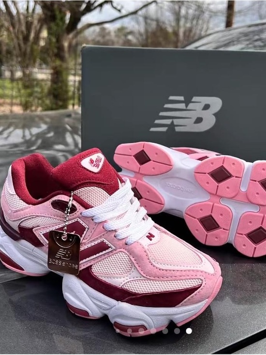 New Balance Shoes - New Balance Women's Pink & Burgundy Mesh Suede Sneakers